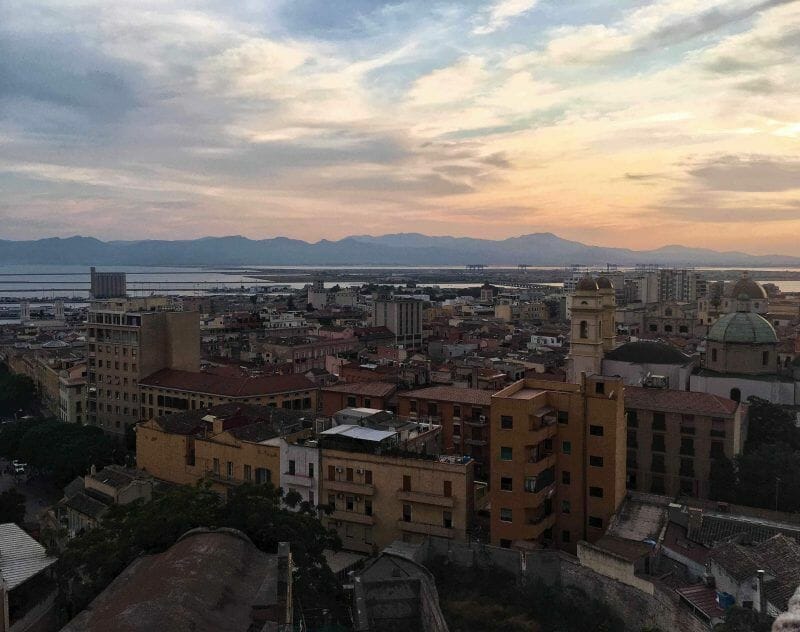 sunset in Cagliari
