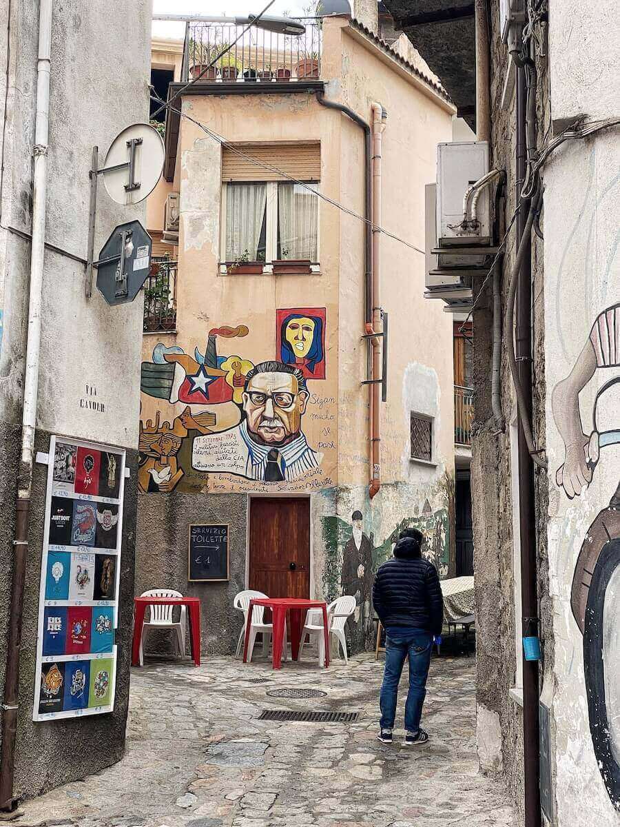 Orgosolo, a small Sardinian town famous for its many murals.